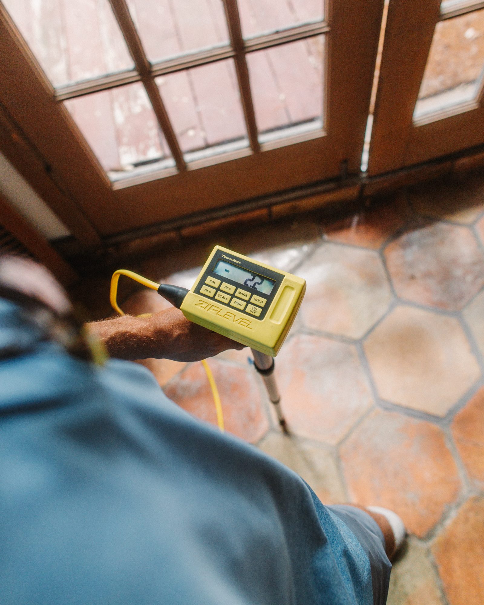 ZipLevel floor survey, Imperial Foundation Repair job site in North Texas